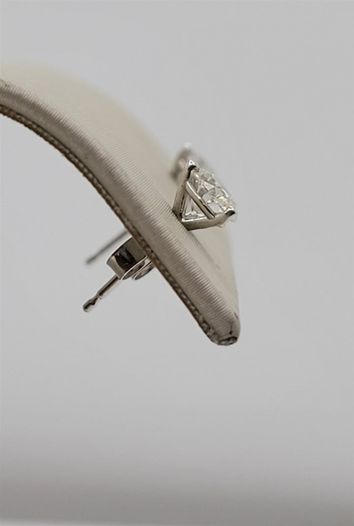 14K White Gold 3-Prong .75 Twt Diamond Stud Earrings