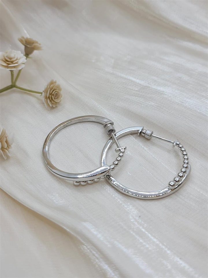 Sterling Silver Bypass Hoop Earrings