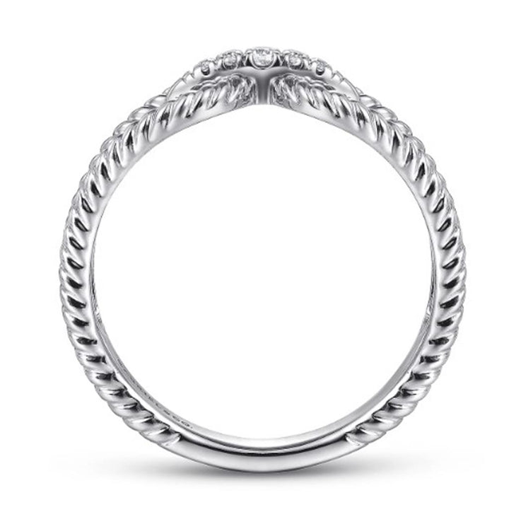 14K White Gold Fashion Gabriel & Co Diamond Fashion Ring