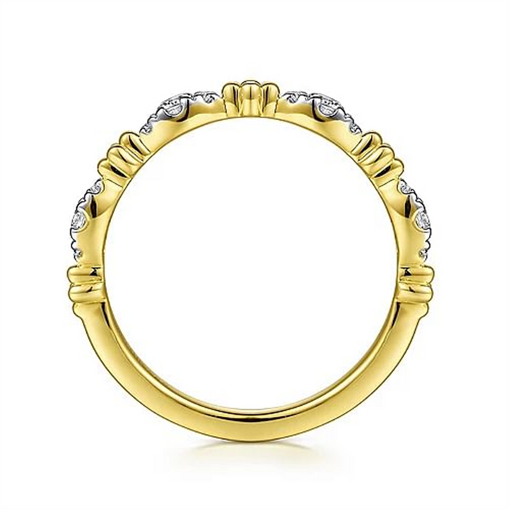 14K Yellow Gold Stackable Gabriel & Co Diamond Fashion Ring