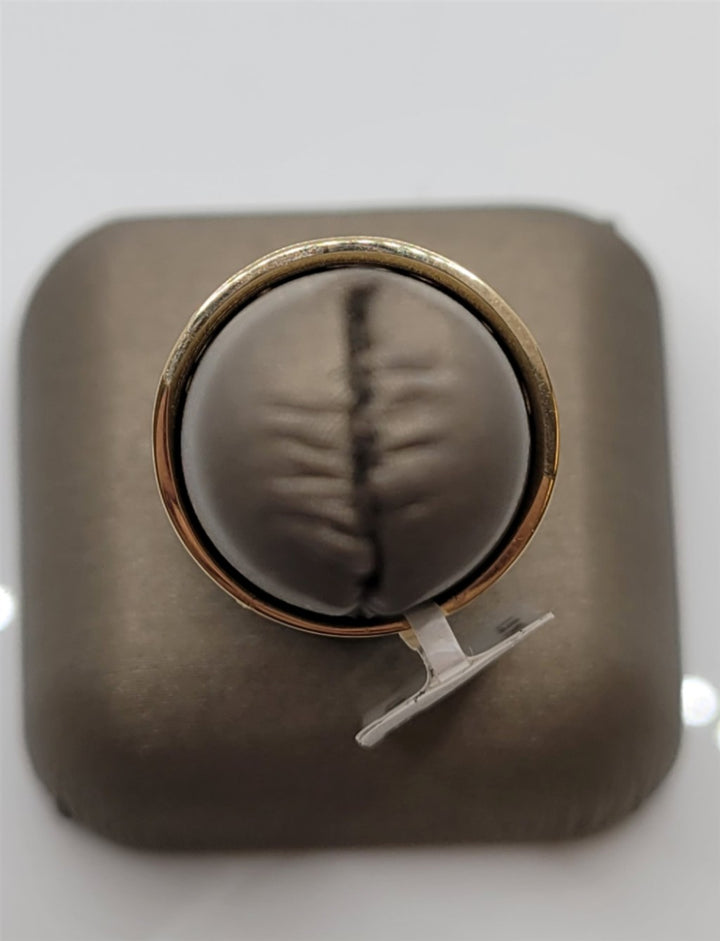 14K Yellow Gold Flush-Set Marquise Diamond Fashion Ring