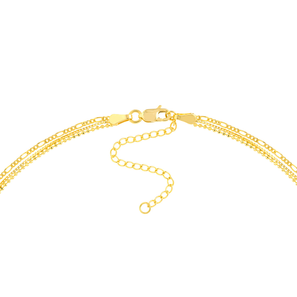 14K Yellow Gold Mixed Link Necklace