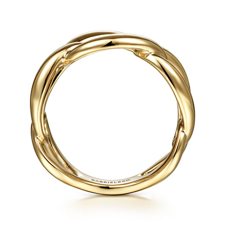 14K Chain Link Gold Fashion Ring