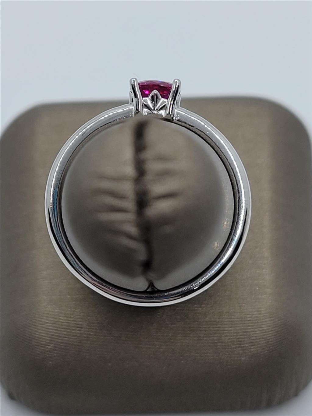 10K White Gold Fashion Ruby Gemstone Ring