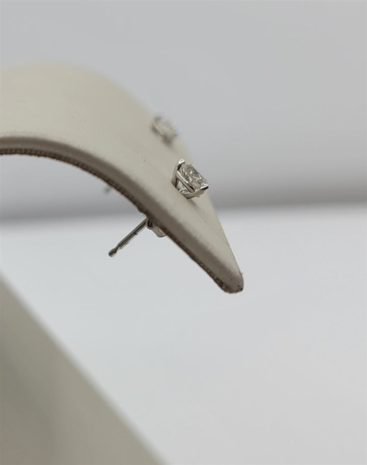 14K White Gold 0.46 Twt 3-Prong Cocktail Stud Earrings