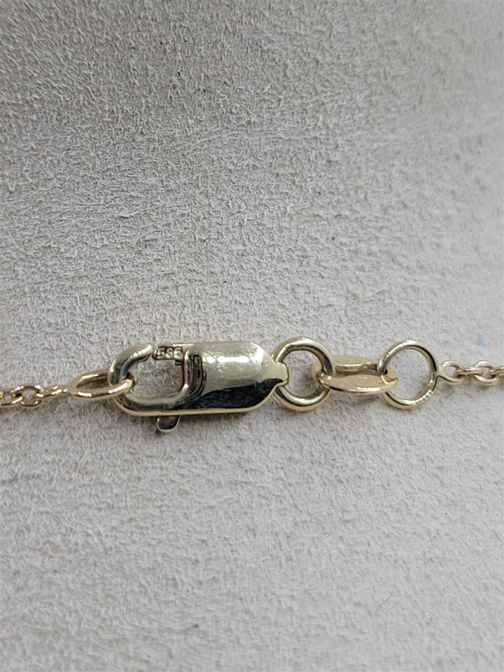14K Yellow Gold 0.70 ctw Multi Shape's cut Diamond Necklace