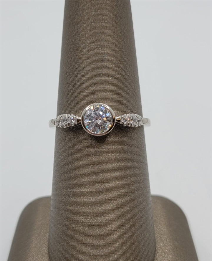 Sterling Silver Swarovski Crystal Bezel Promise Ring
