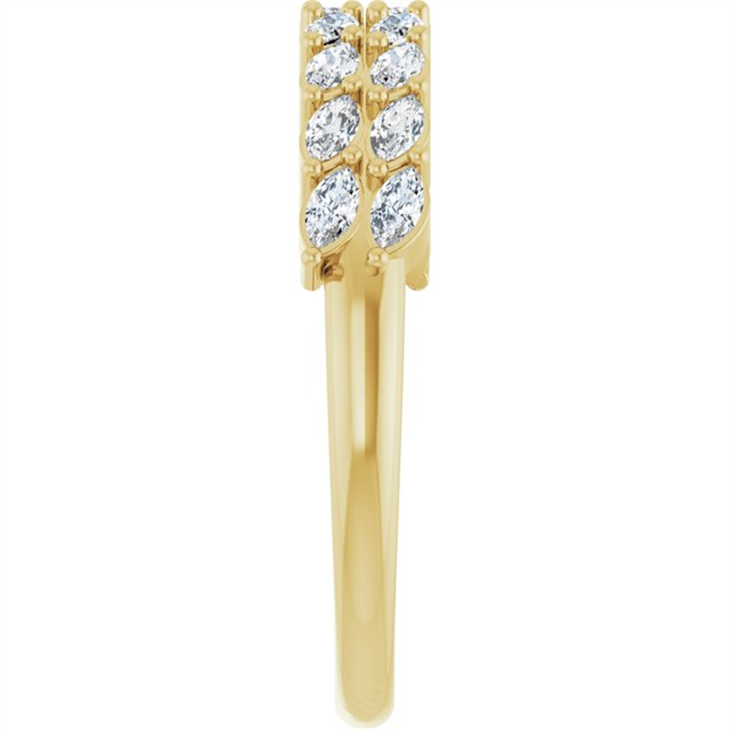 14K Yellow 1/2 Ctw Lab-Grown Diamond Anniversary Band