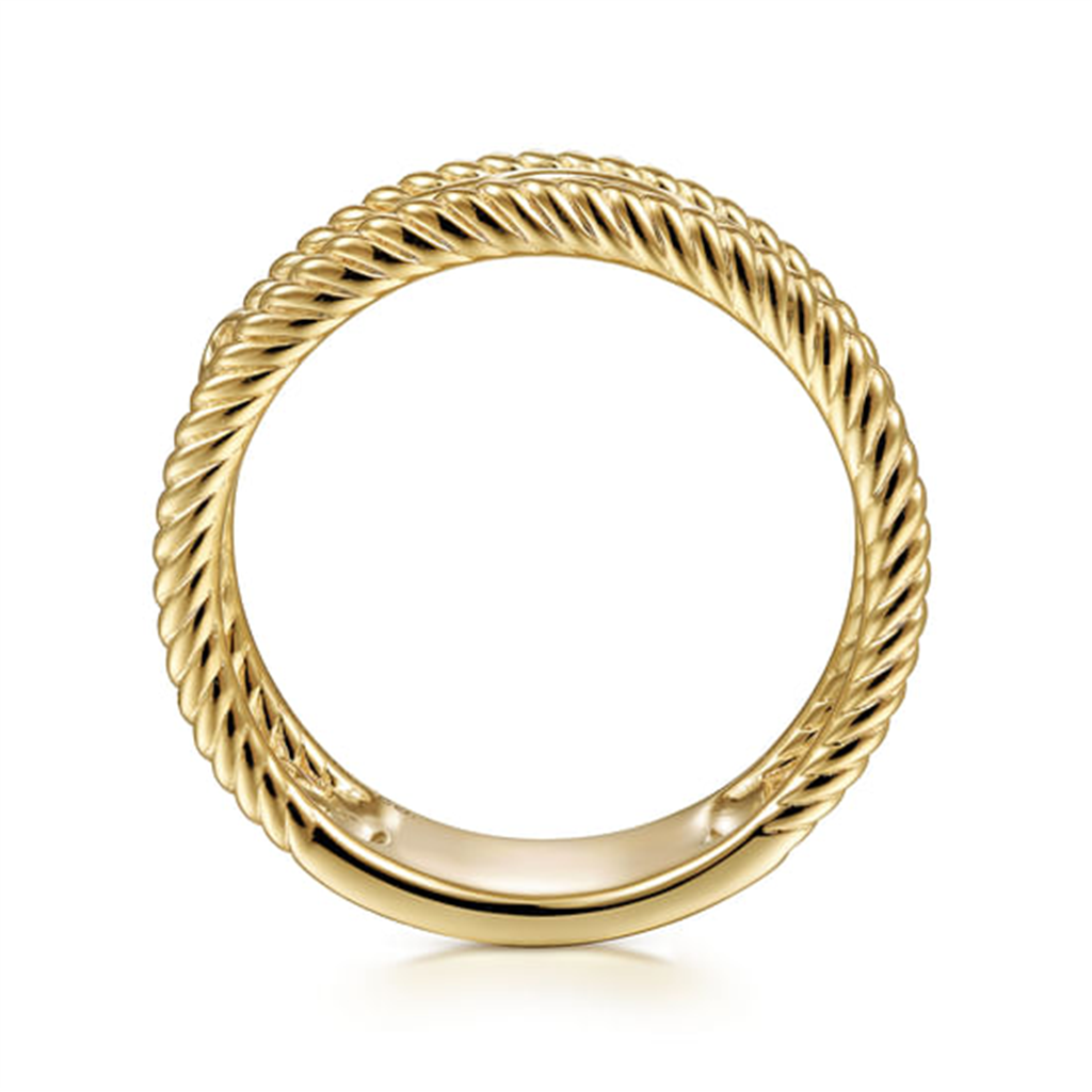 Vintage 14K Yellow Gold Swirly Filigree Ring