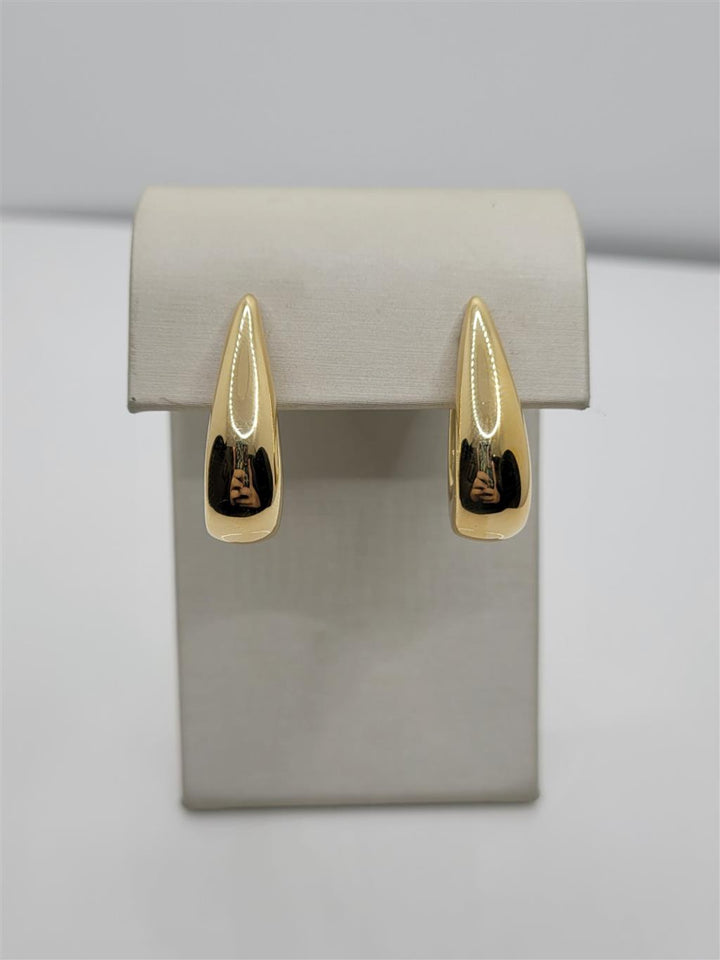 14K Yellow Gold Graduated Gold Hoop Earrings