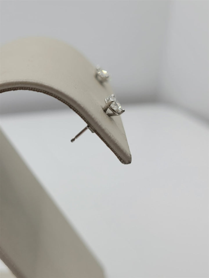 14K White Gold .46 Twt Natural Diamond Martini Stud Earrings