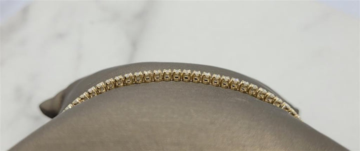 14K Yellow Gold 1.00 ctw Round cut Diamond Bracelet