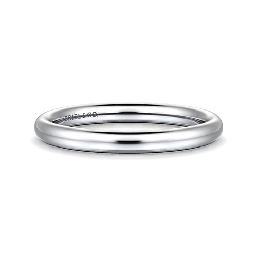 14k White Gold "Gabriel & Co." Classic Plain Wedding Ring