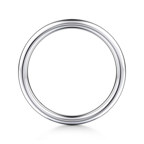 14k White Gold "Gabriel & Co." Classic Plain Wedding Ring