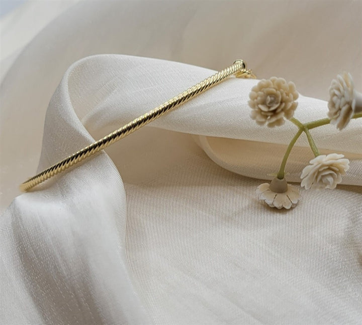 14K Yellow Gold Twisted Gold Bracelet