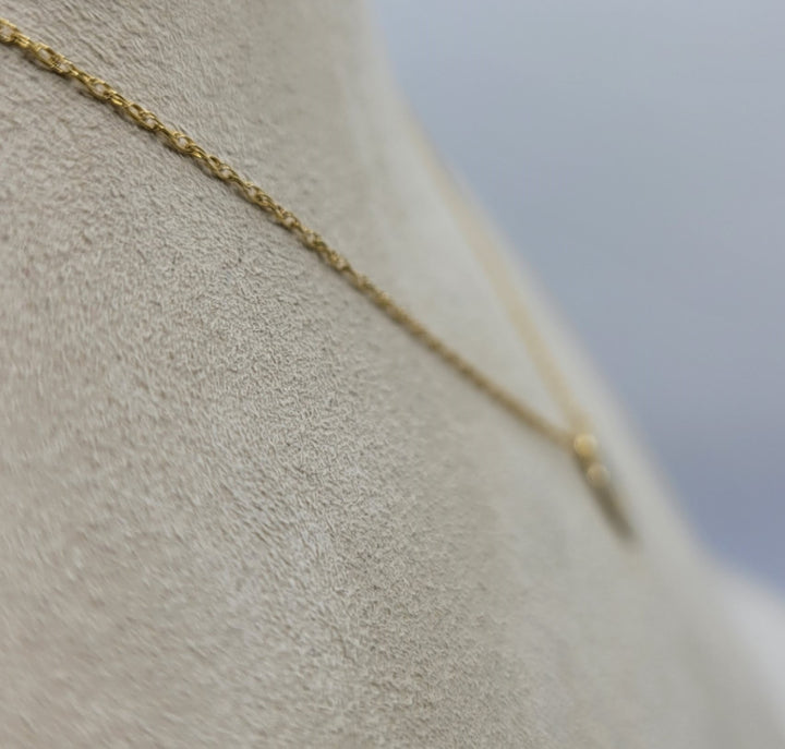 14K Yellow Gold Circle Horseshoe Necklace