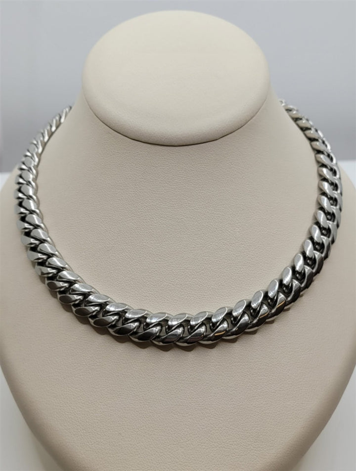 22" 10mm Stainless Steel Mens Curb Chain