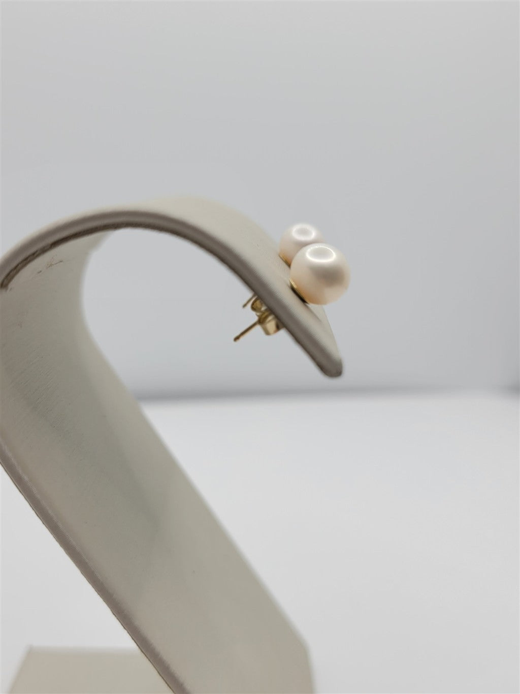 14K Yellow Gold 6.5mm Round Akoya Pearl Studs