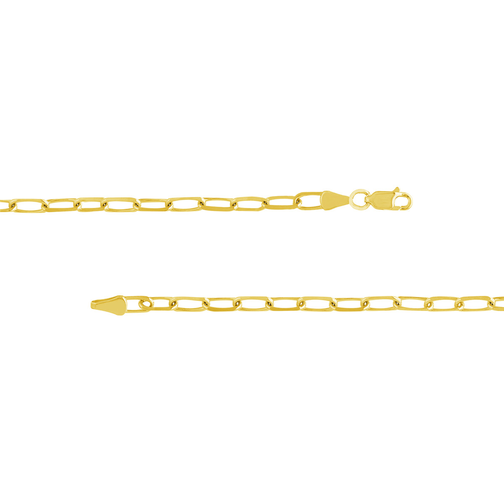 16" 14K Yellow Gold Paper Clip Chain