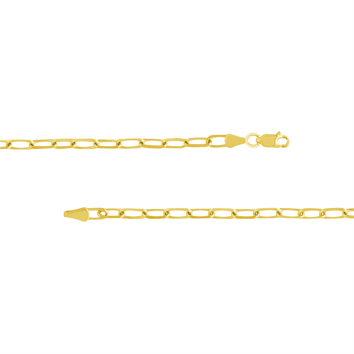 16" 14K Yellow Gold Paper Clip Chain