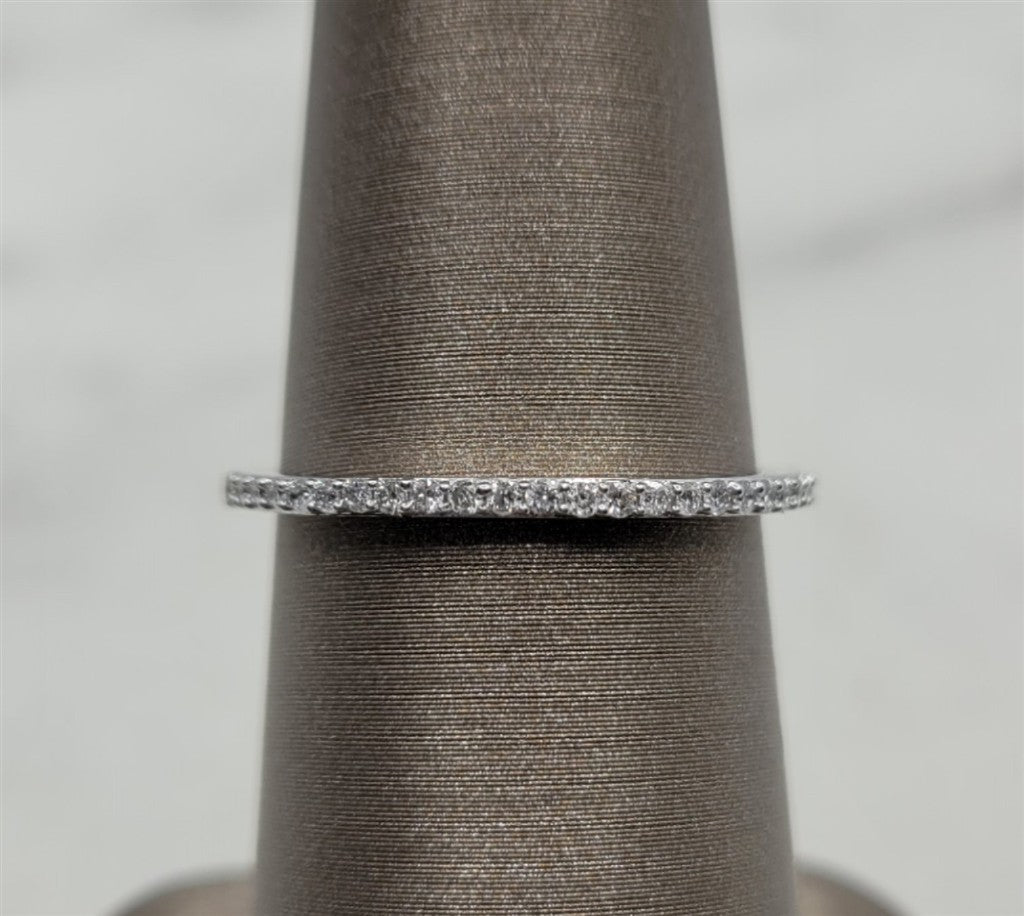 14K White Gold Prong Set Diamond Wedding Rings