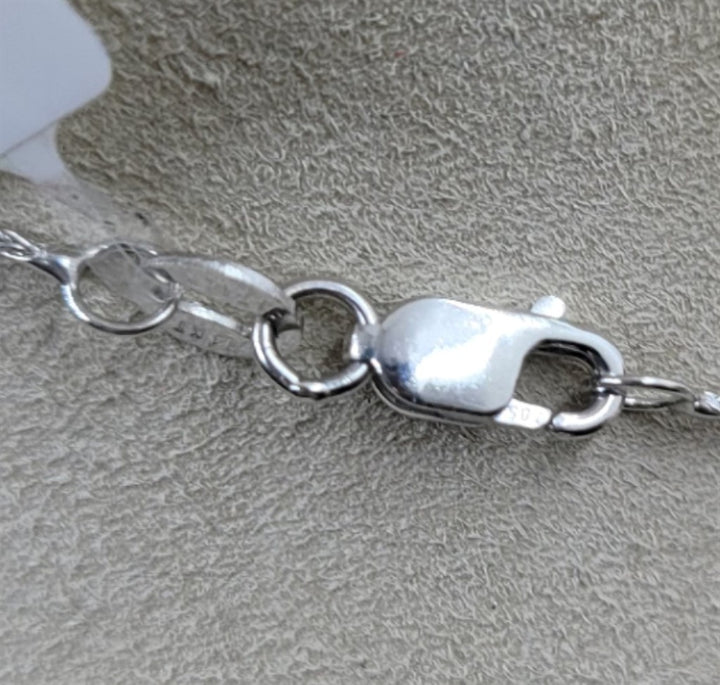 14K White Gold Aquamarine & Diamond Necklace