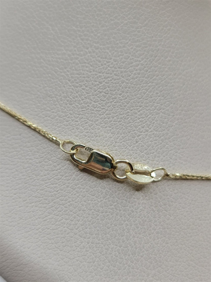 18" 14K Yellow Gold 1.00 Twt Cross Pendant Necklace