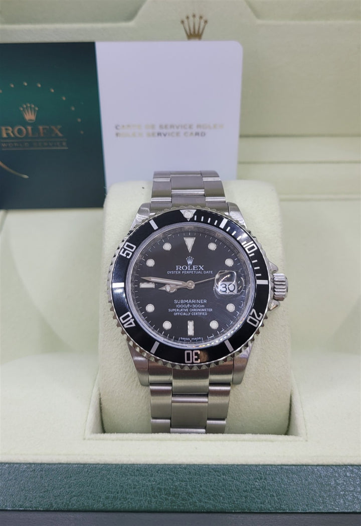 Stainless Steel 40mm Submariner Date Black Previously Owned Rolex