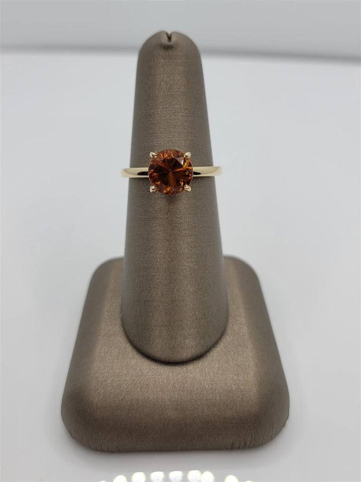 14K Yellow Gold Citrine & Diamond Fashion Ring