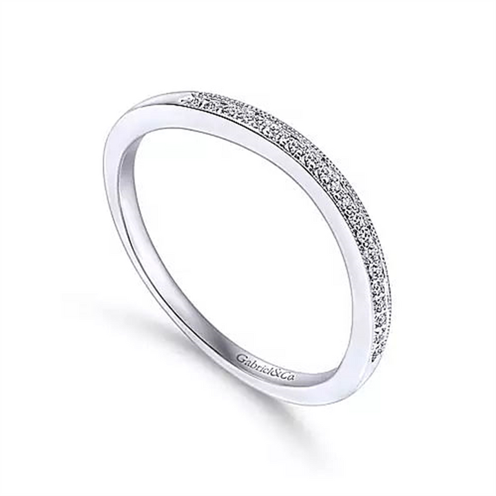 14K White Gold  Gabriel & Co Diamond Wedding Ring