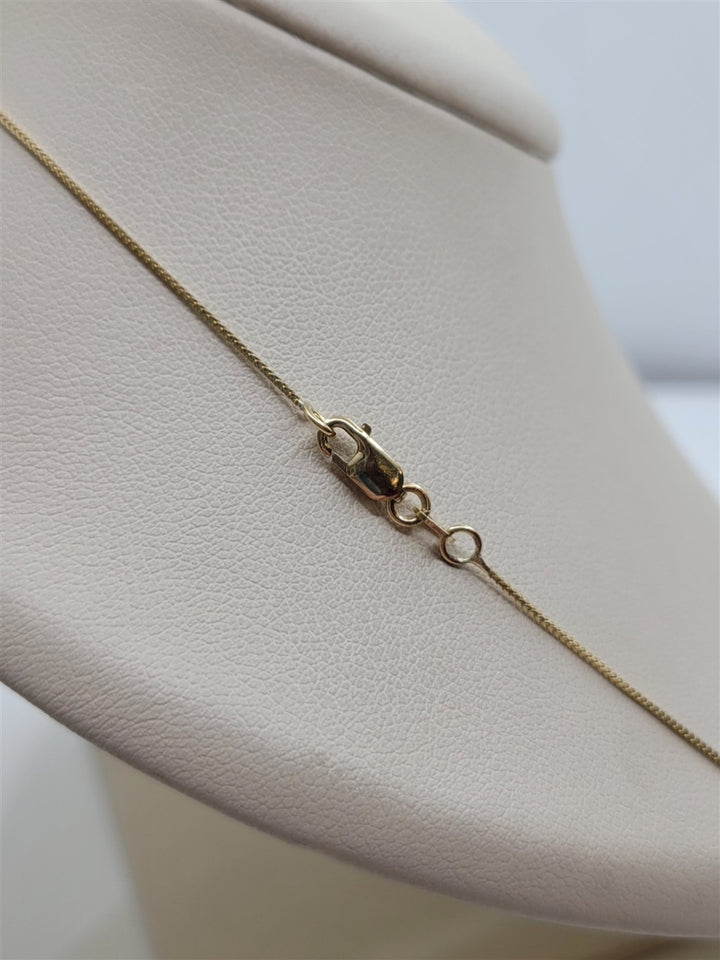 20" 14K Yellow Gold Natural Diamond Channel-Set Cross Necklace