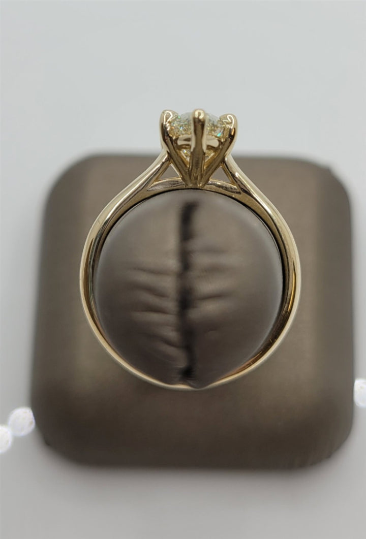 14K Yellow Gold 1.61 ct Marquise Cut Classic Diamond Engagement Ring