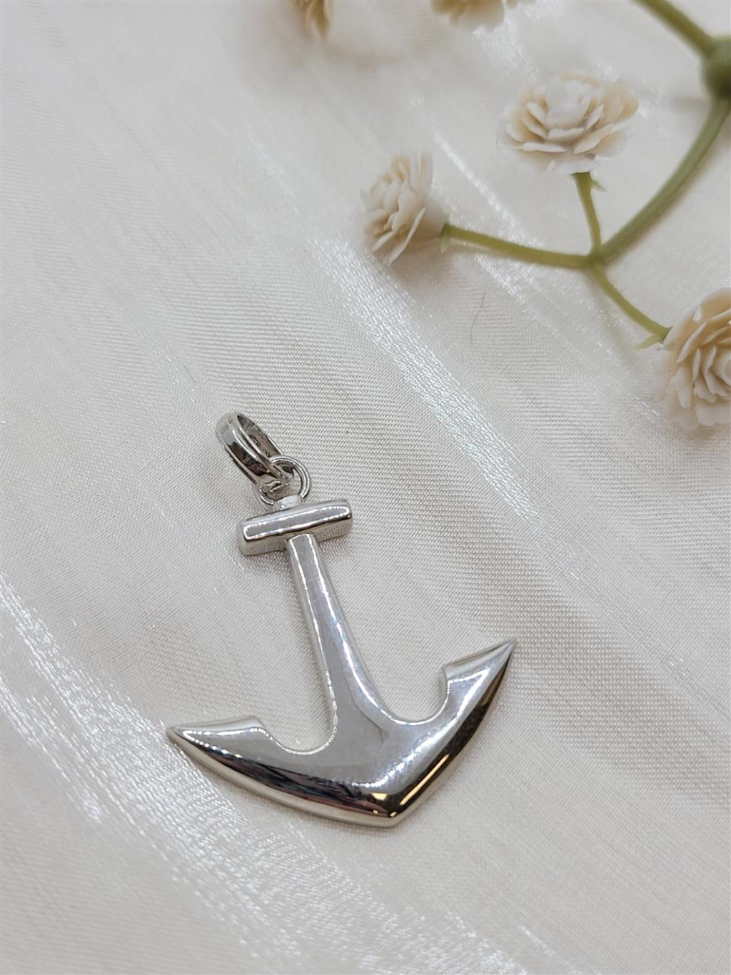 Sterling Silver "Gabriel & Co." Anchor Pendant