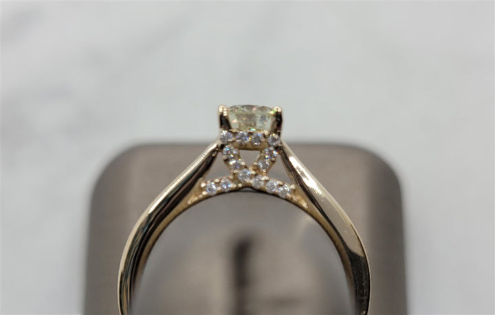 14K Yellow Gold Solitaire Diamond Engagement Ring