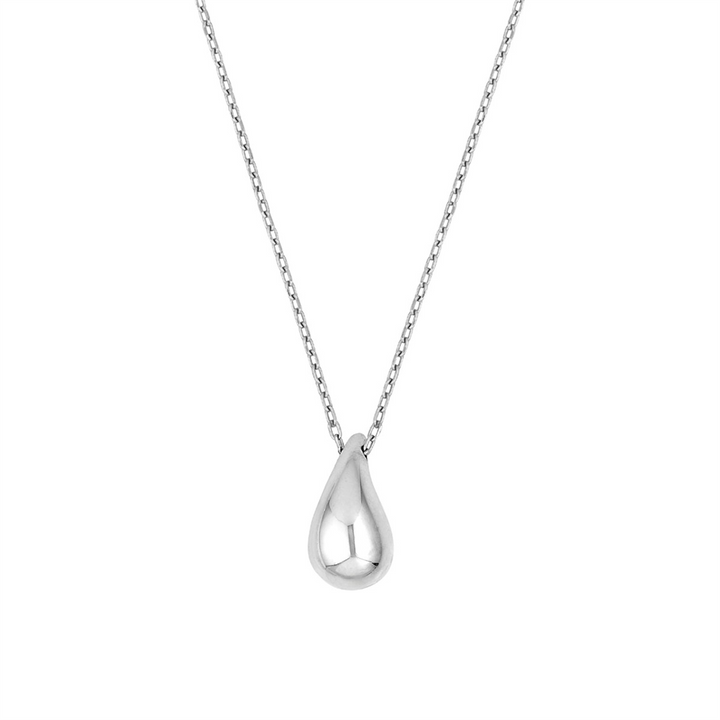 16-18" Sterling Silver Teardrop Pendant Forzentina Necklace