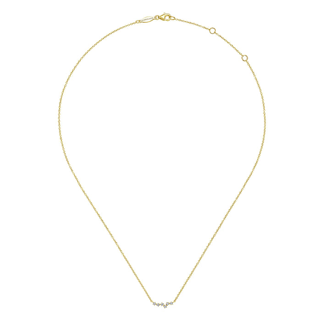 14K Yellow Gold " Gabriel & Co." Diamond Constellation Necklace