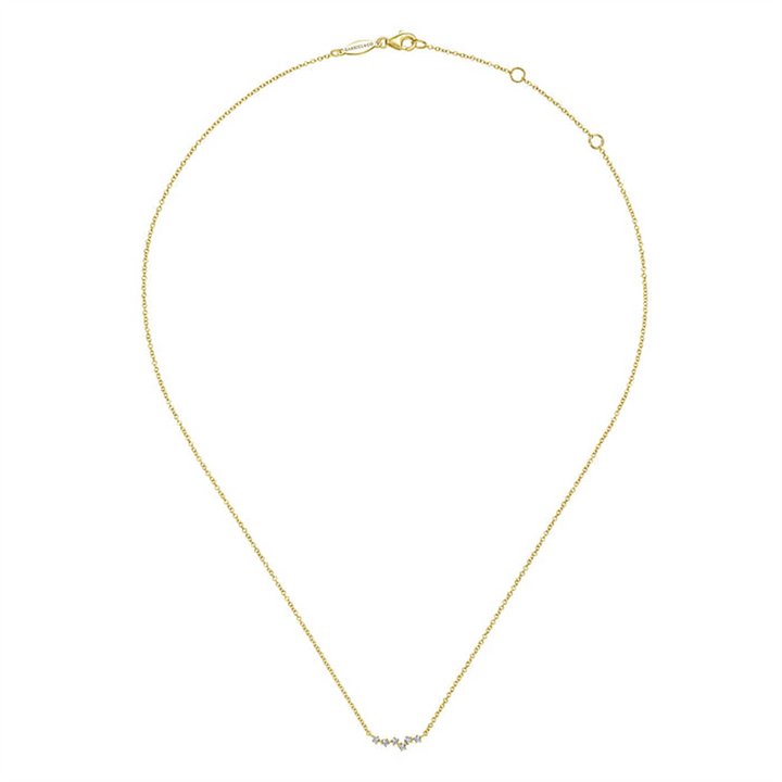 14K Yellow Gold " Gabriel & Co." Diamond Constellation Necklace