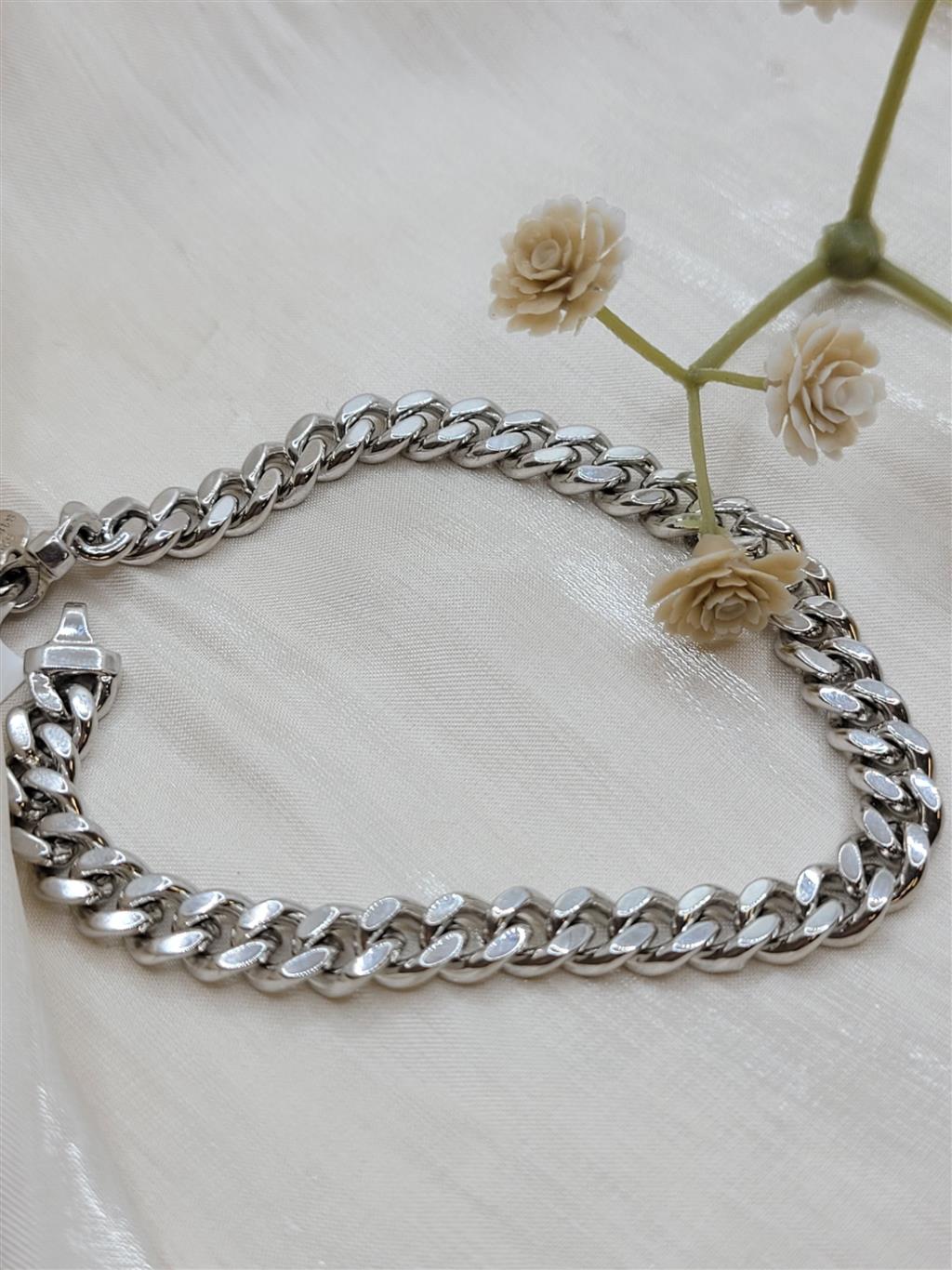 Men's Sterling Silver "Gabriel & Co." Curb Link Bracelet