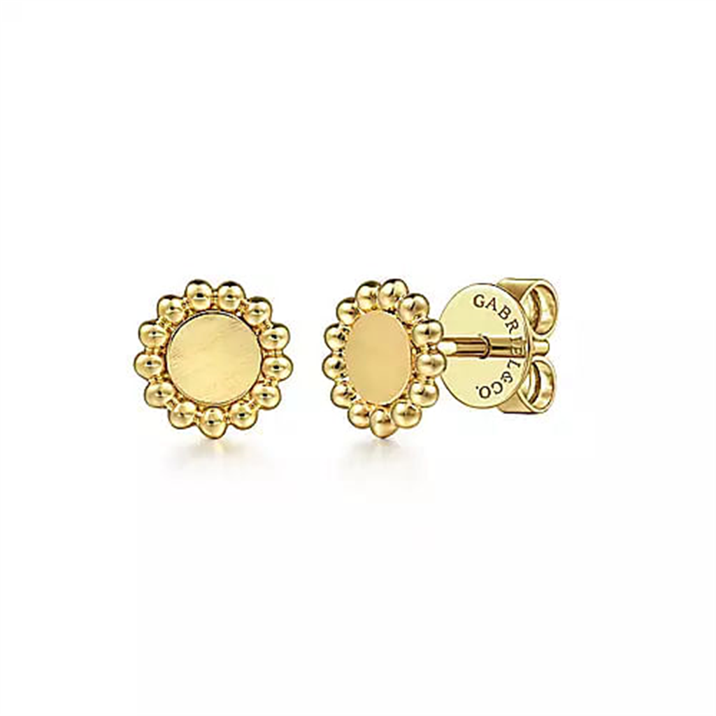 14K Yellow Gold Gabriel & Co. Fashion Stud Earrings