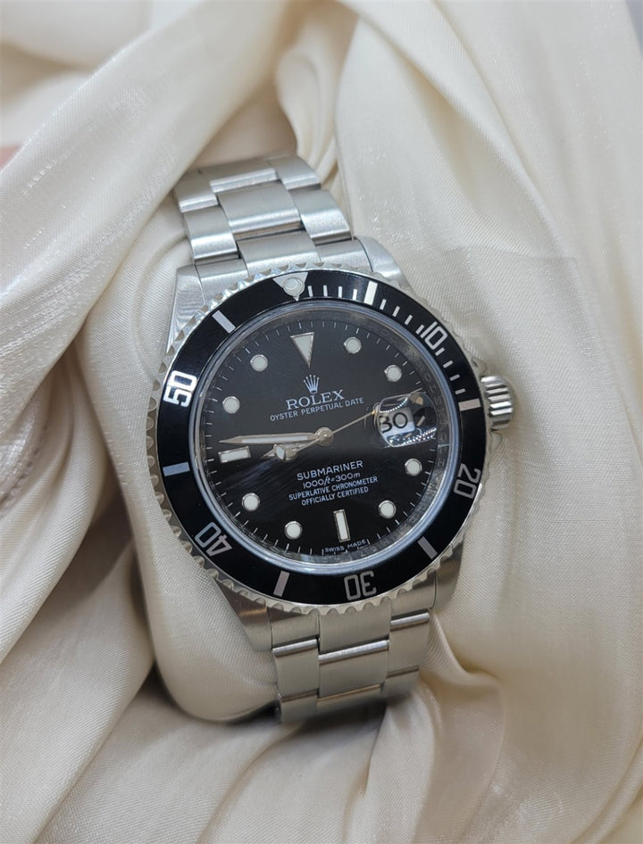 Stainless Steel 40mm Submariner Date Black Previously Owned Rolex