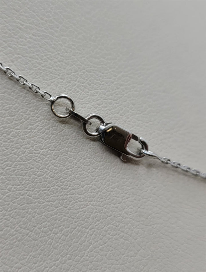 14K/18K White Gold Double Halo Tear Drop Diamond & Emerald Necklace