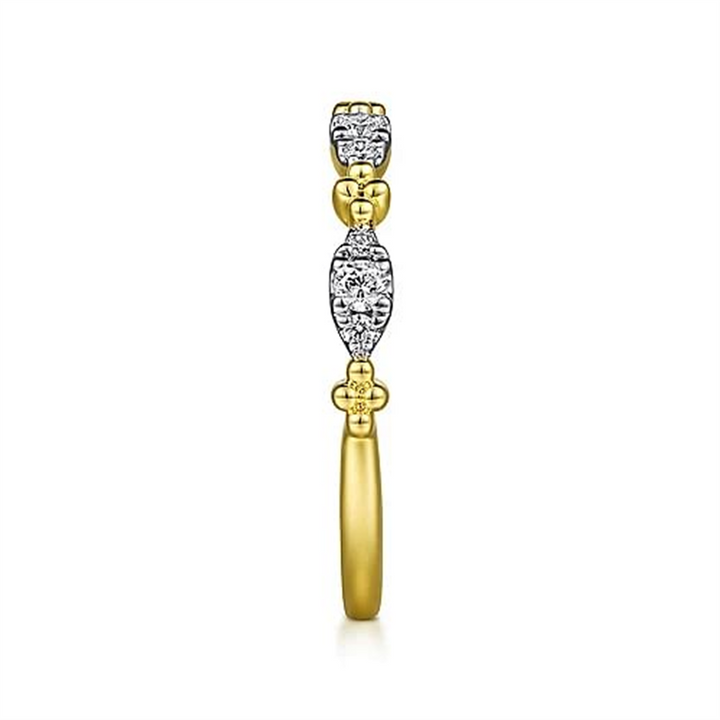 14K Yellow Gold Stackable Gabriel & Co Diamond Fashion Ring