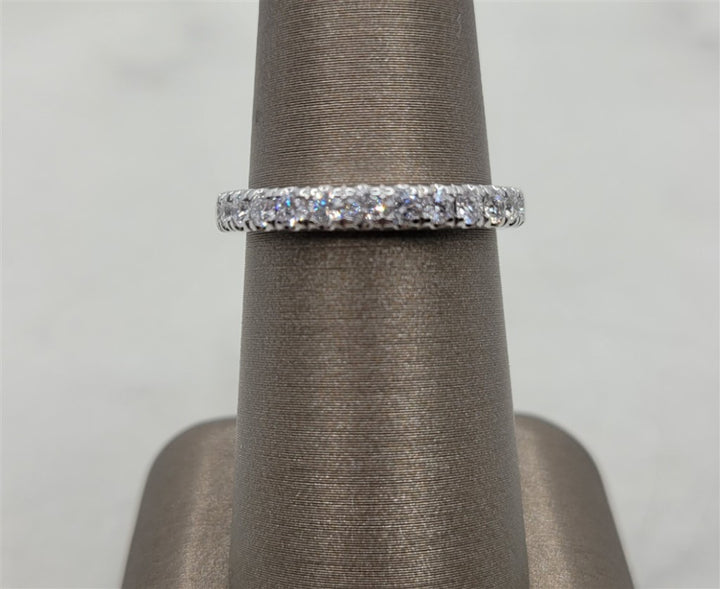 14K White Gold Natural Diamond Wedding Band