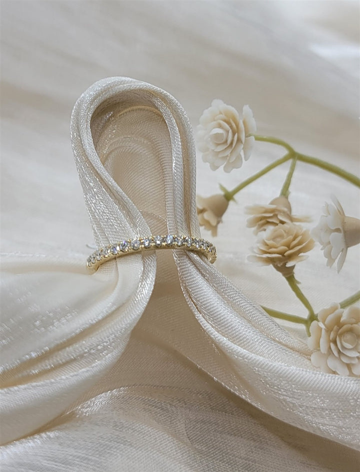 14K Yellow Gold Wedding Set Diamond Wedding Band