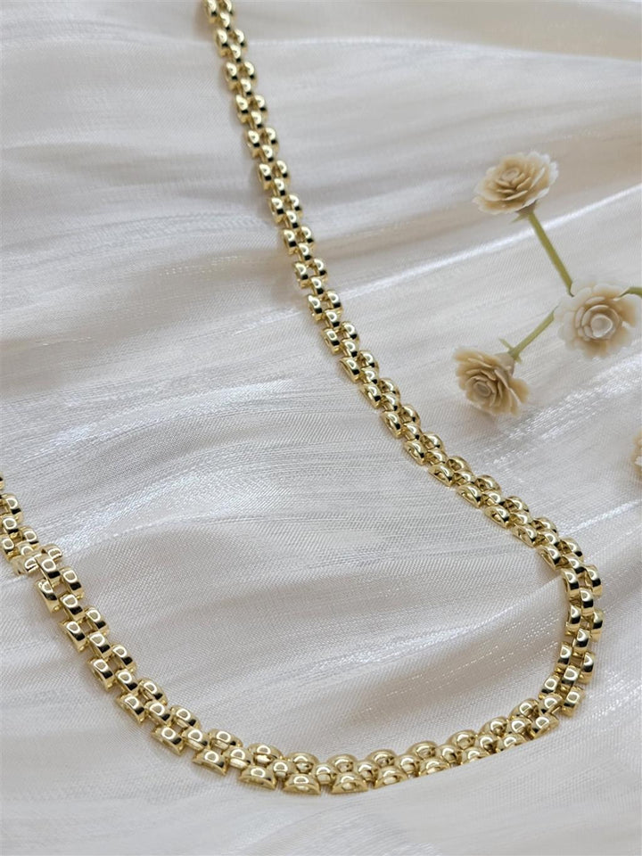 16" 14K Yellow Gold 4MM Panther Chain