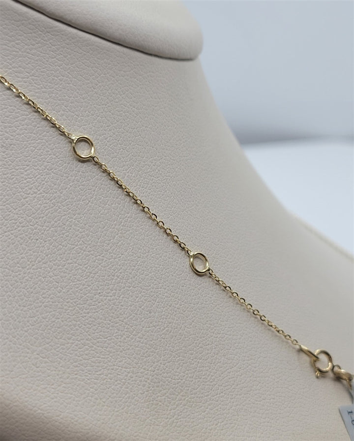 18" 14K Yellow Gold Peridot & Diamond Fashion Necklace