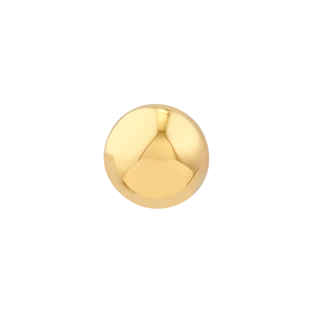 14K Yellow Gold 10mm Hollow Ball Stud Earrings