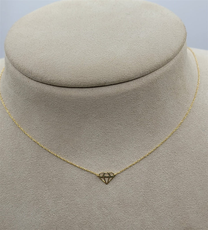 14K Yellow Gold Diamond Fashion Necklace