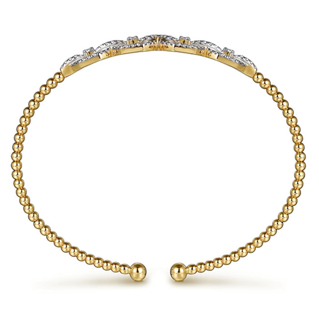 14K Yellow Gold Gabriel & Co. Bujukan Diamond Link Bangle