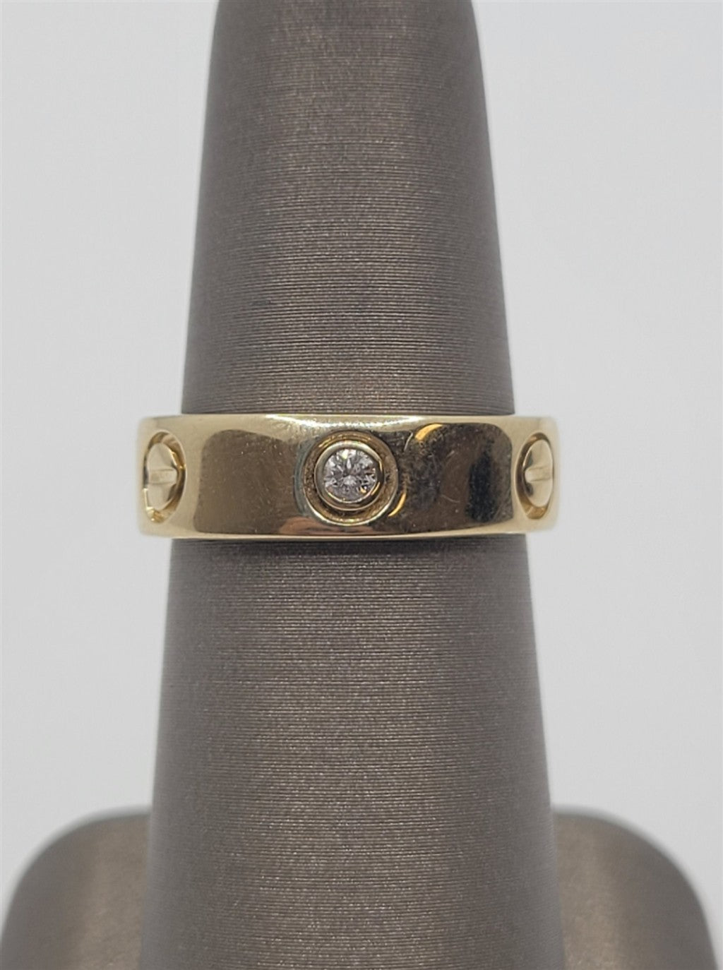 14K Yellow Gold Diamond Stations Fashion Ring